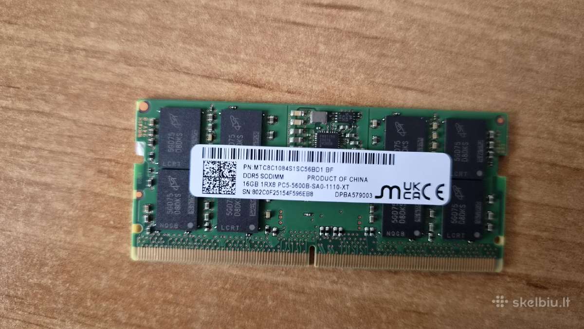 16gb Ddr5 nešiojamam kompiuteriui