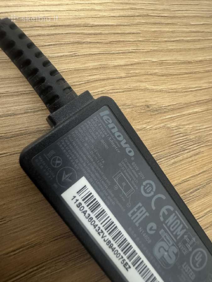 Lenovo notebook originalus auto pakrovejas, 65w - nuotraukos Nr. 4