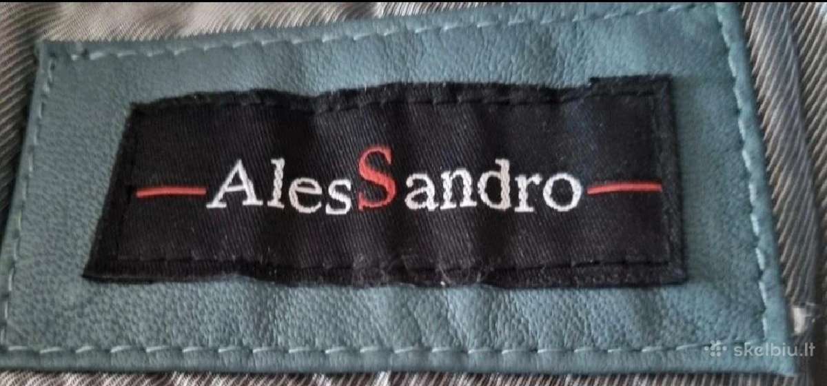Vintage 90s natūralios odos striukė Alessandro - nuotraukos Nr. 5