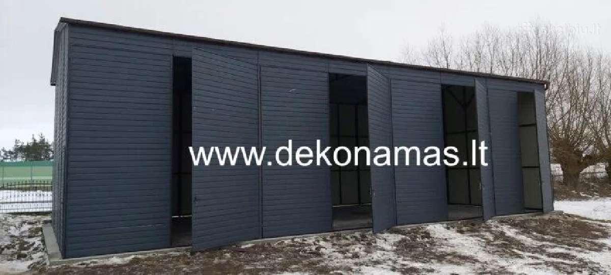 Skardinis garažas 12x6x4 m