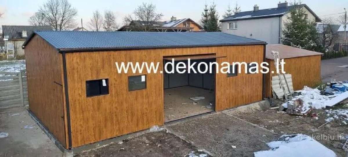 Dvišlaitis garažas 10x6x3 m