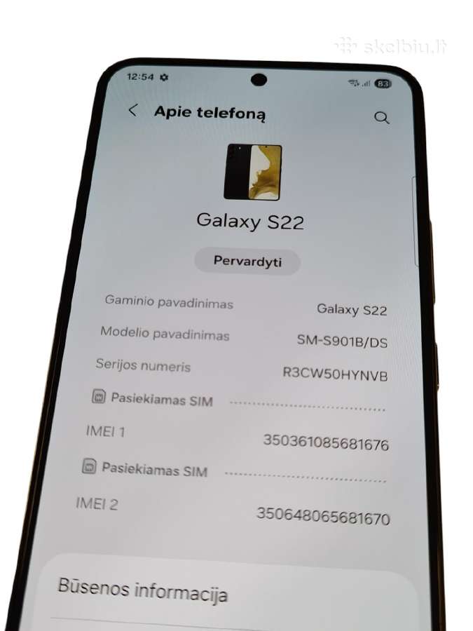 Samsung Galaxy S22 5G 256gb + 3 mėn. garantija - nuotraukos Nr. 3