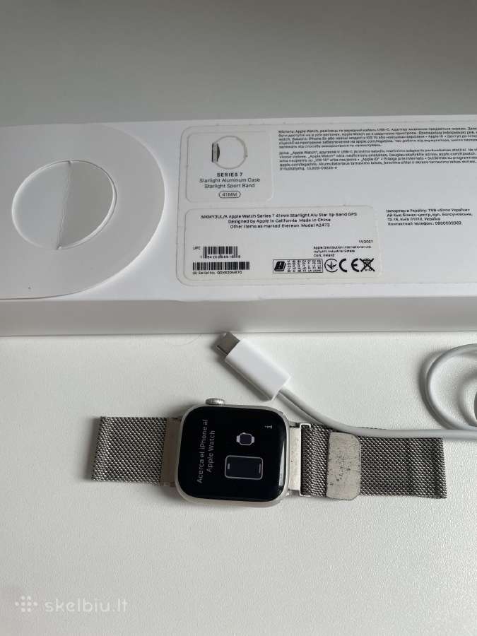 Apple Watch Series 7 41 mm,labai gera būklė - nuotraukos Nr. 3