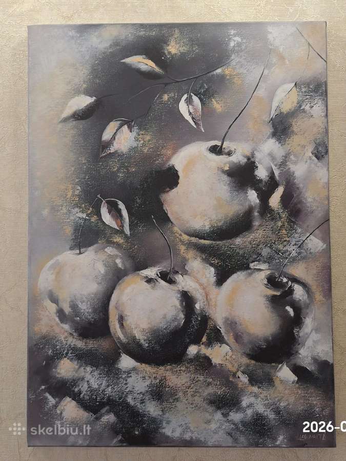 Vienetinis, autorinis darbas 'Vyšnios', diptikas - nuotraukos Nr. 3