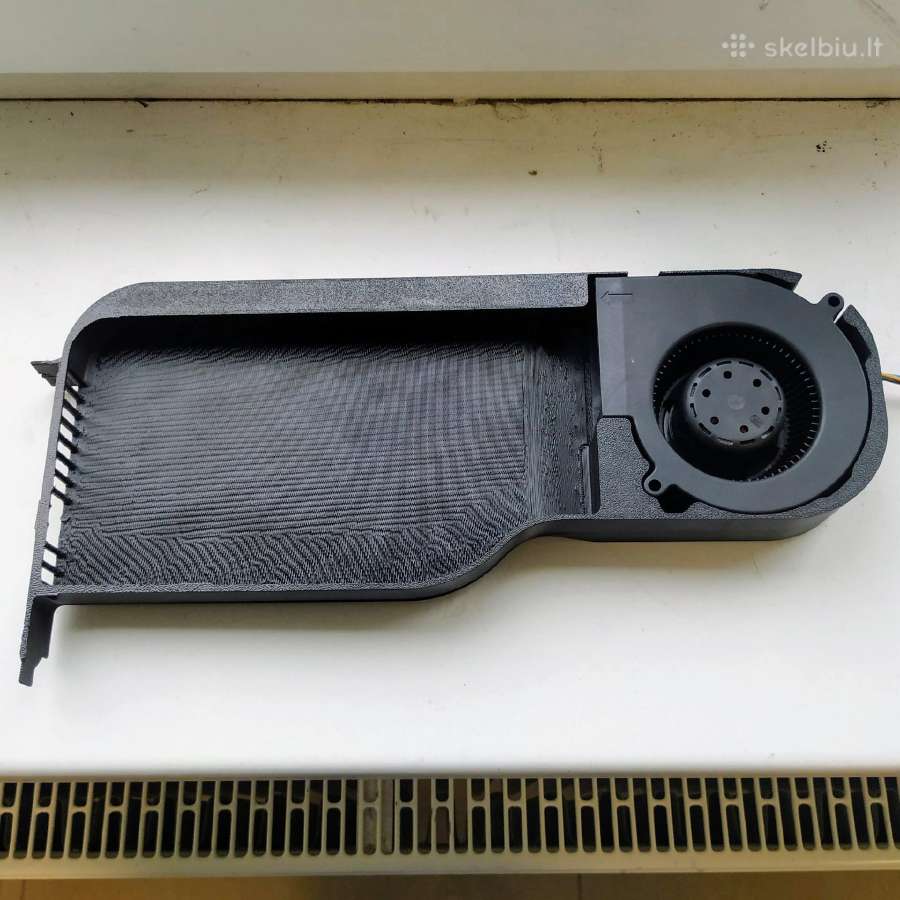 Pcie vaizdo plokštės papildomas aušinimo latakas