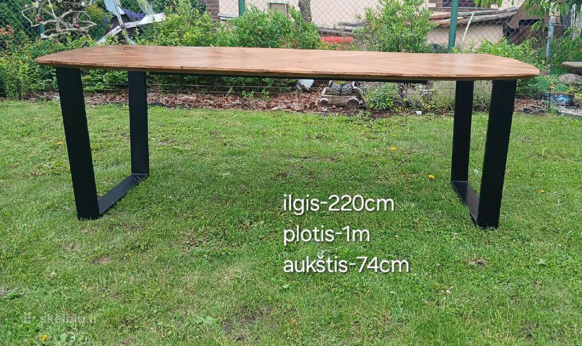 Pietų stalas ir 8vnt kėdės - nuotraukos Nr. 2