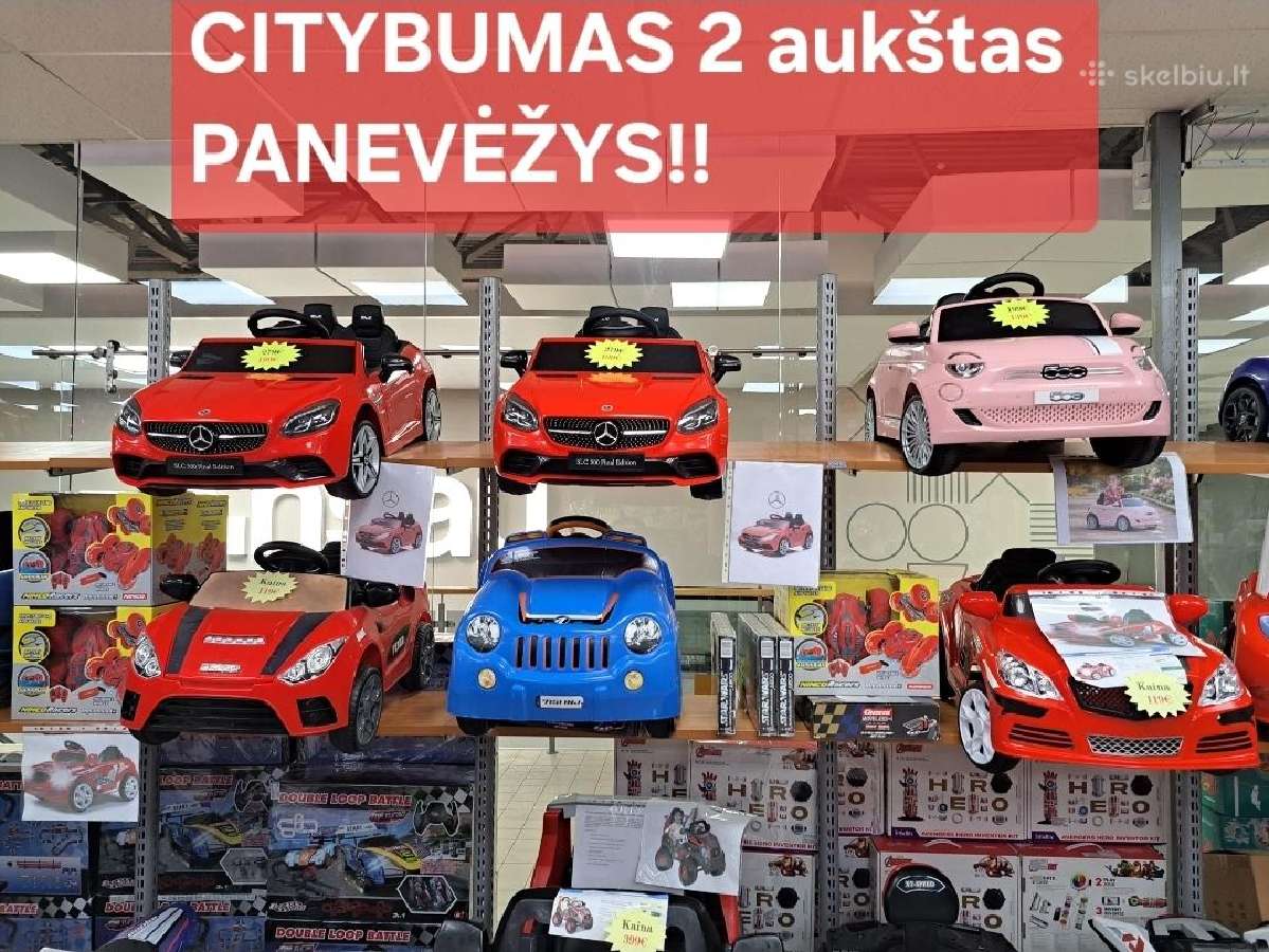 Vaikiškų elektromobiliai, motociklai, keturračiai