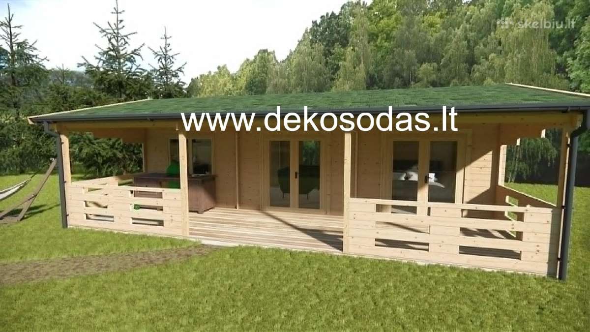 Medinis sandeliukas „saulė“ 8,95x 3,7 m su terasa - nuotraukos Nr. 2