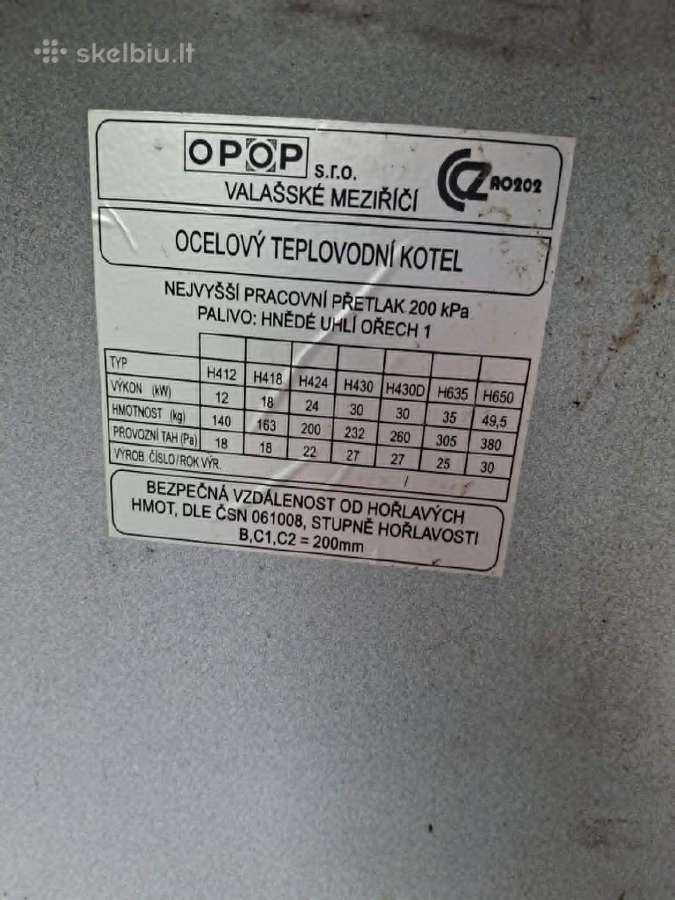 Parduodamas Opop H 430 katilas