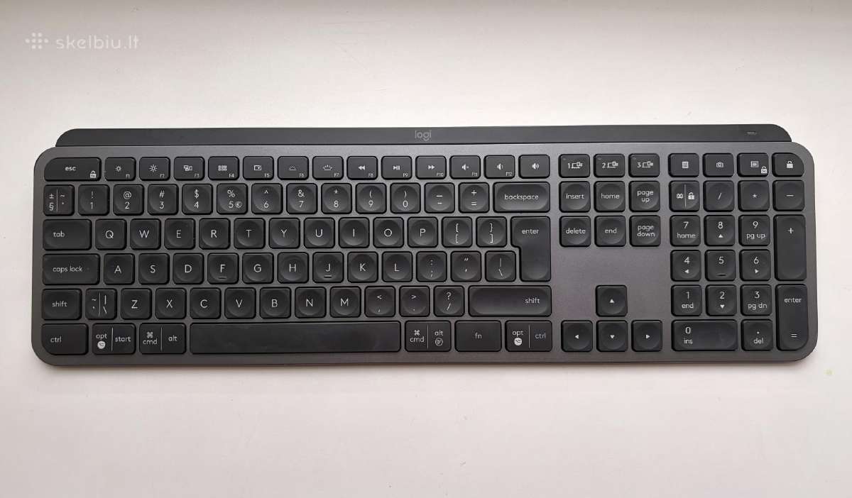 Logitech Mx Keys belaidė pilno dydžio klaviatūra