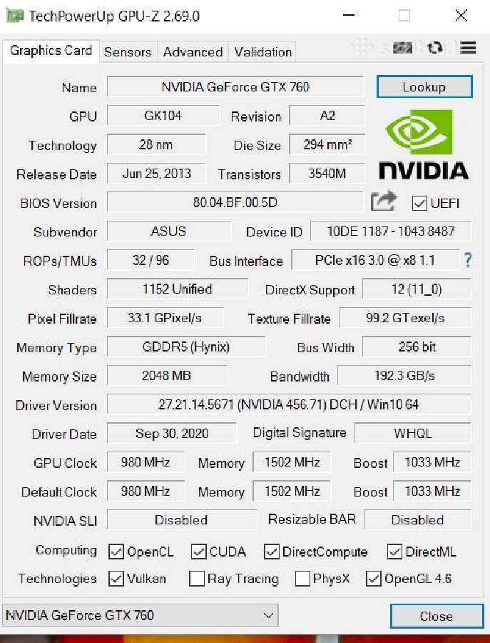 Asus Geforce Gtx 760 Directcu II 2 GB - nuotraukos Nr. 2