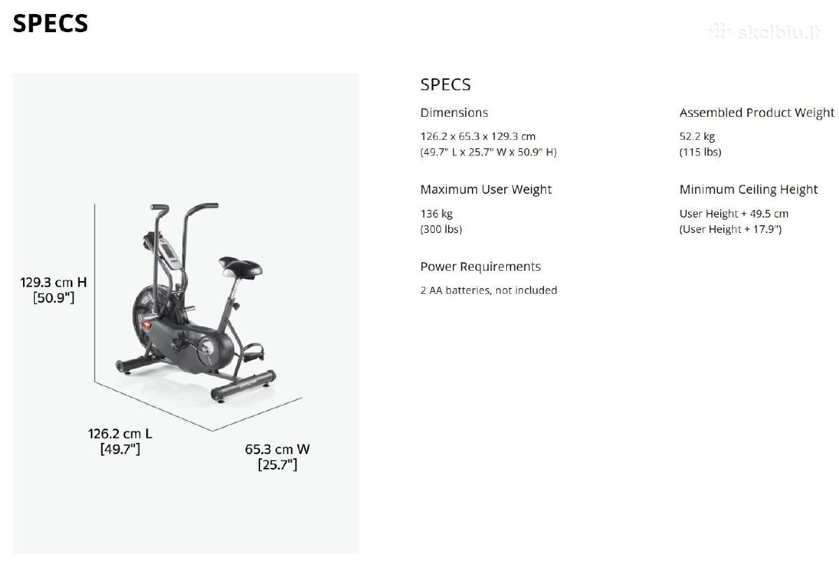 Dviratis treniruoklis Schwinn Airdyne Ad6 - nuotraukos Nr. 4
