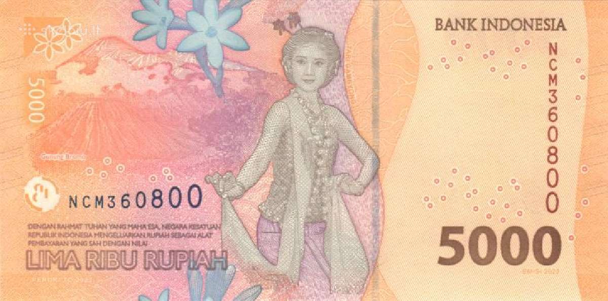 Indonesia 5000 rupiah 2023. Unc. P