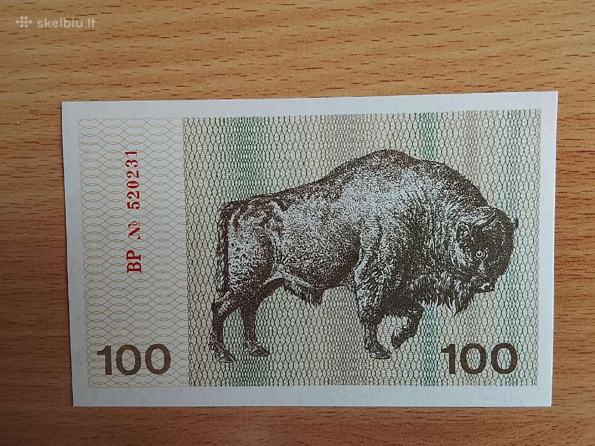 100 talonų 1991m. Unc.