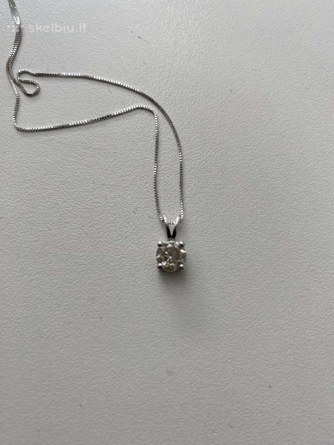 14k aukso pakabukas su natūraliu 1.03 ct briliantu - nuotraukos Nr. 9