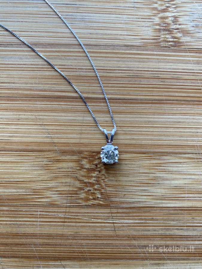 14k aukso pakabukas su natūraliu 1.03 ct briliantu - nuotraukos Nr. 12