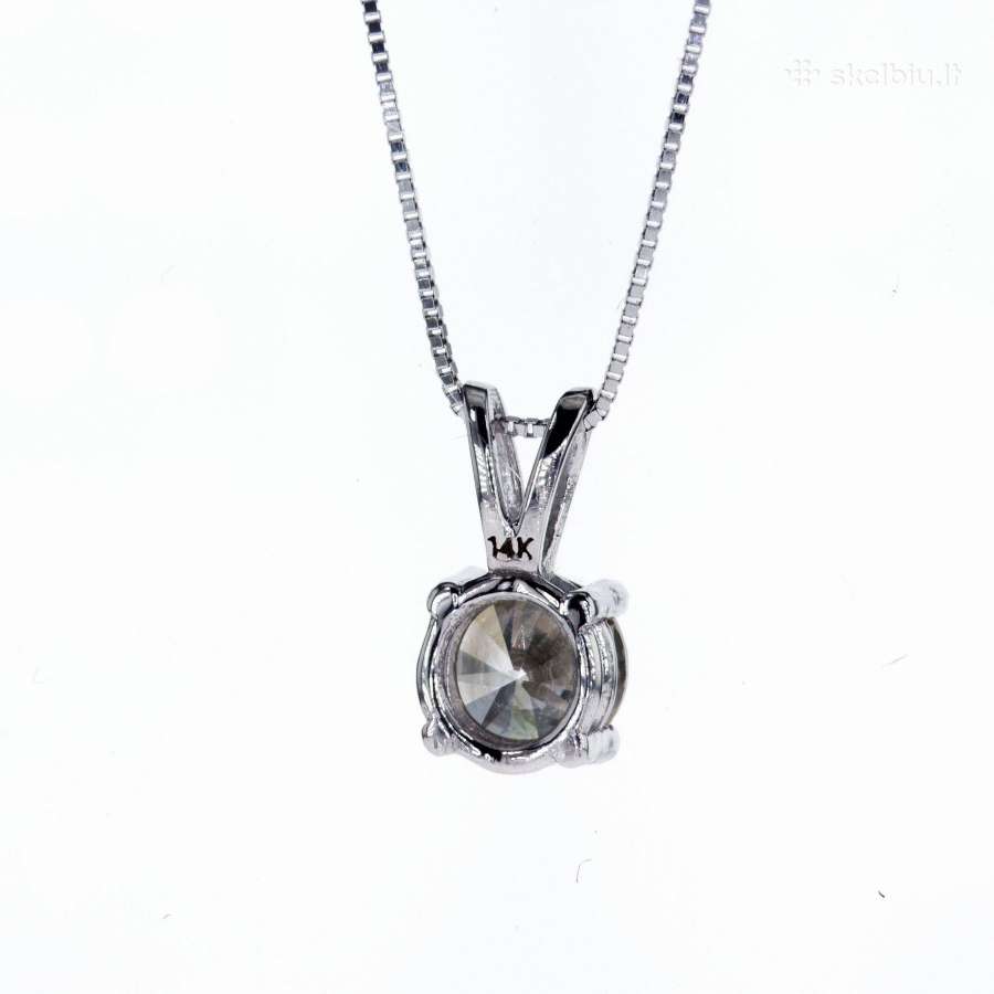 14k aukso pakabukas su natūraliu 1.03 ct briliantu - nuotraukos Nr. 4