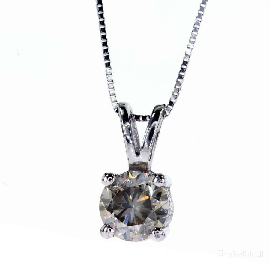 14k aukso pakabukas su natūraliu 1.03 ct briliantu - nuotraukos Nr. 2