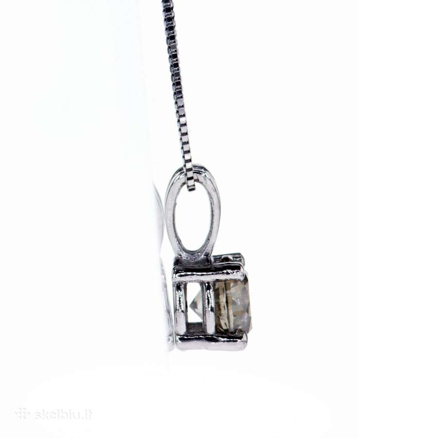 14k aukso pakabukas su natūraliu 1.03 ct briliantu - nuotraukos Nr. 5