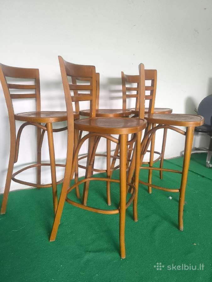 Vintažinės medinės baro kėdės restauracijai - nuotraukos Nr. 2