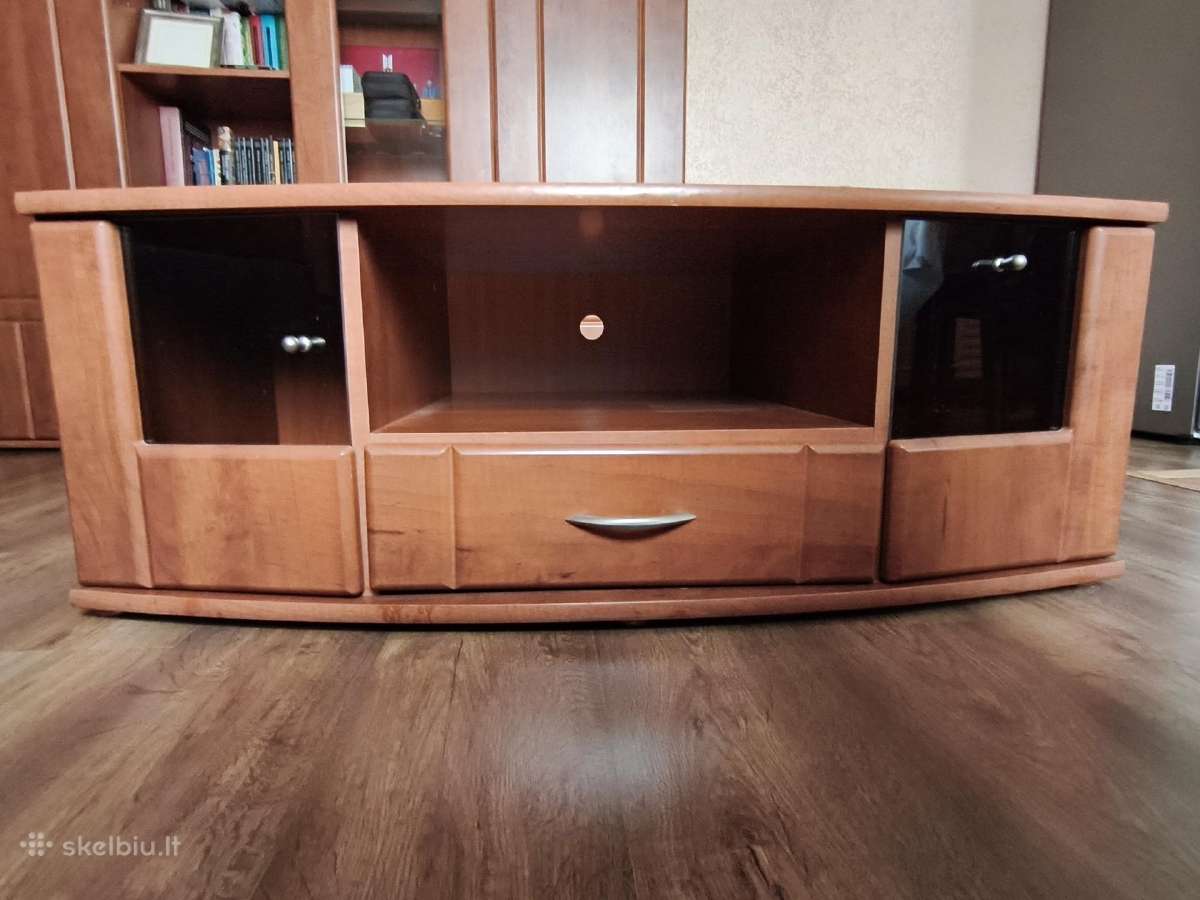 TV staliukas su stalčium ir spintelėm - nuotraukos Nr. 5