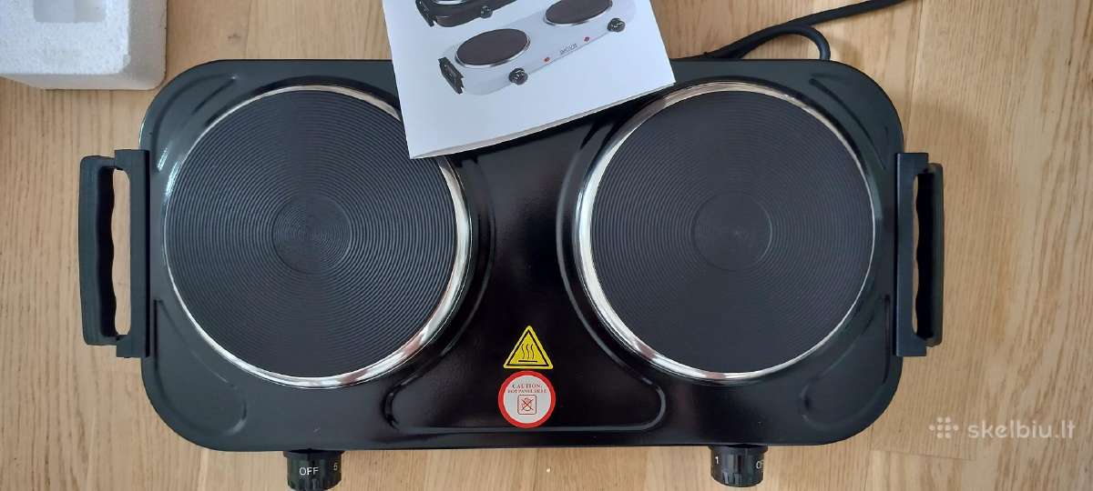 Elektrinė viryklė su dviem degikliais.2000w