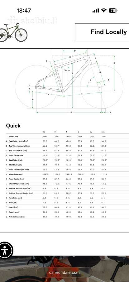 Dviratis Cannondale Quick 3, dydis S - nuotraukos Nr. 16