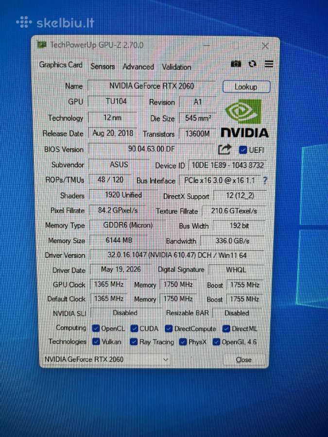 Geforce Rtx 2060 - nuotraukos Nr. 3