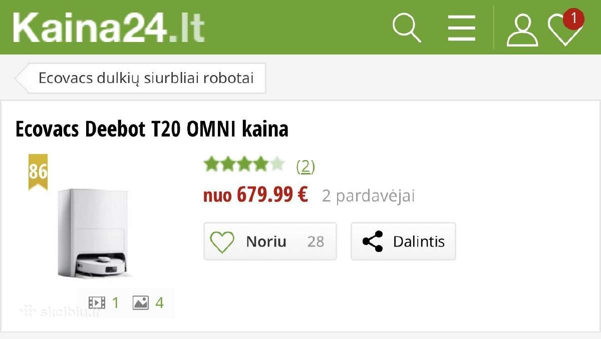 Ecovacs t20 Omni siurblys robotas - nuotraukos Nr. 4