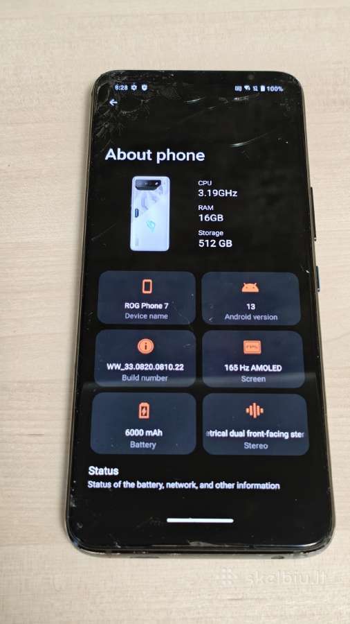 Asus Rog Phone 7 16 GB RAM 512 Rom