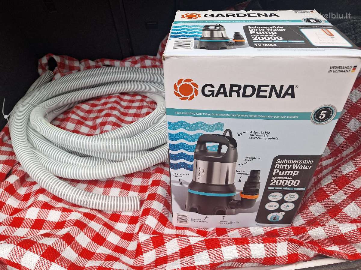 Naujas vandens siurblys Gardena Aquasensor 20000