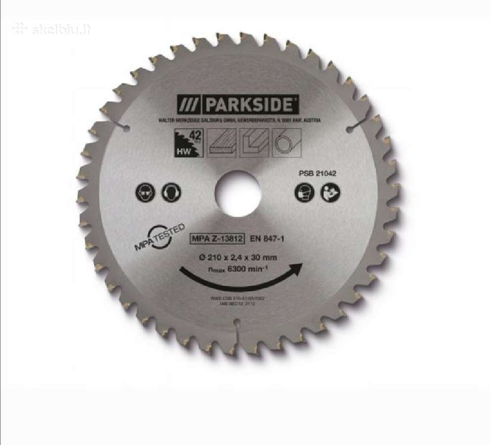 Diskinio pjūklo geležtė Parkside 190x2,4x30mm Z48 - nuotraukos Nr. 2