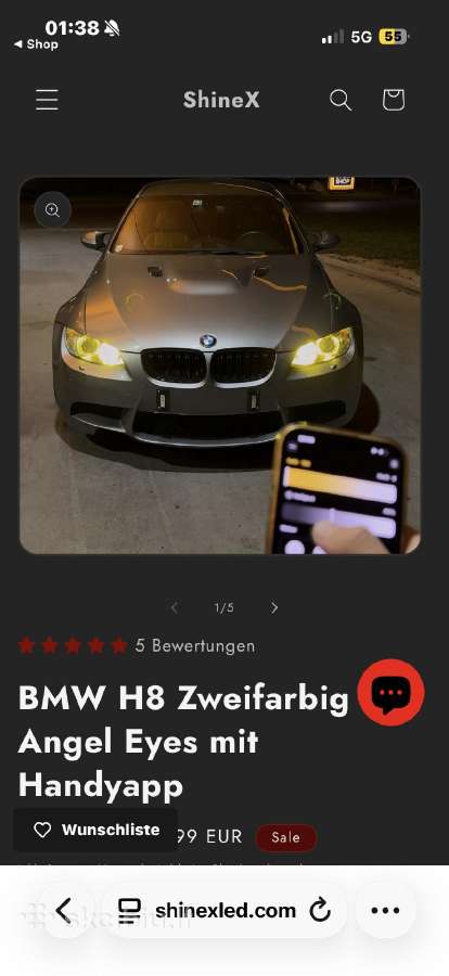 Bmw h8 angel eyes - nuotraukos Nr. 2