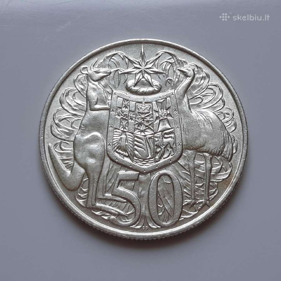 Australija 50 centų sidabras 1966