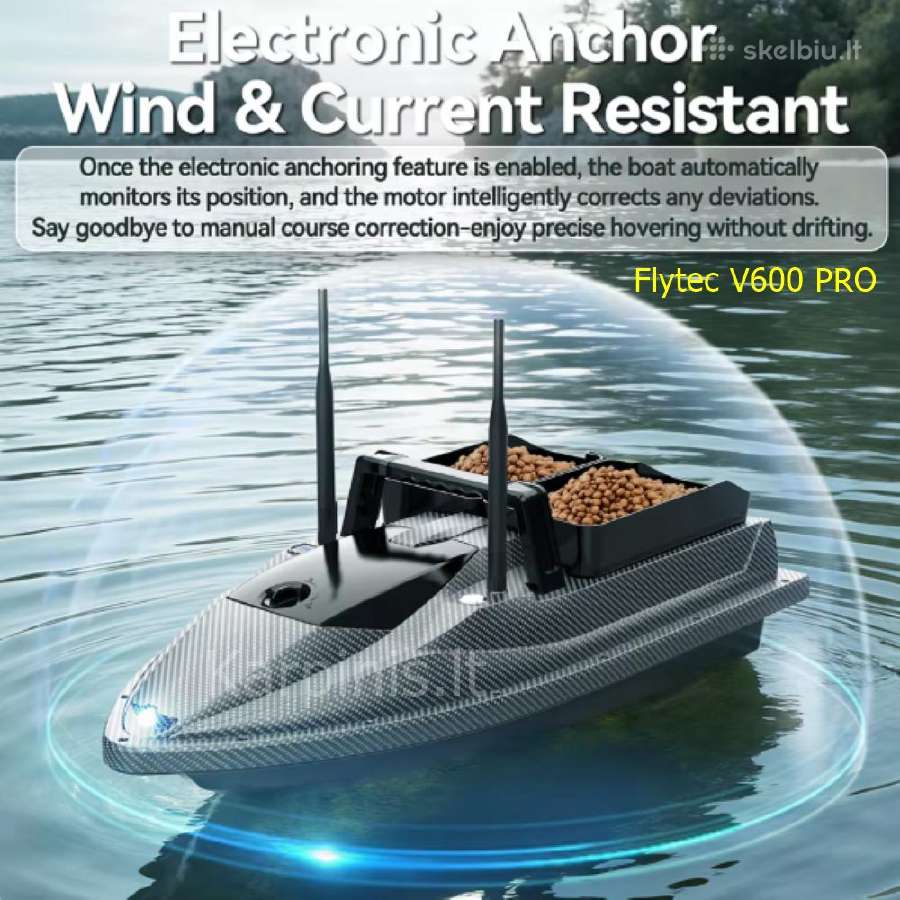 Flytec V600 Pro laivelis su GPS ir Echolotu 500 m - nuotraukos Nr. 15