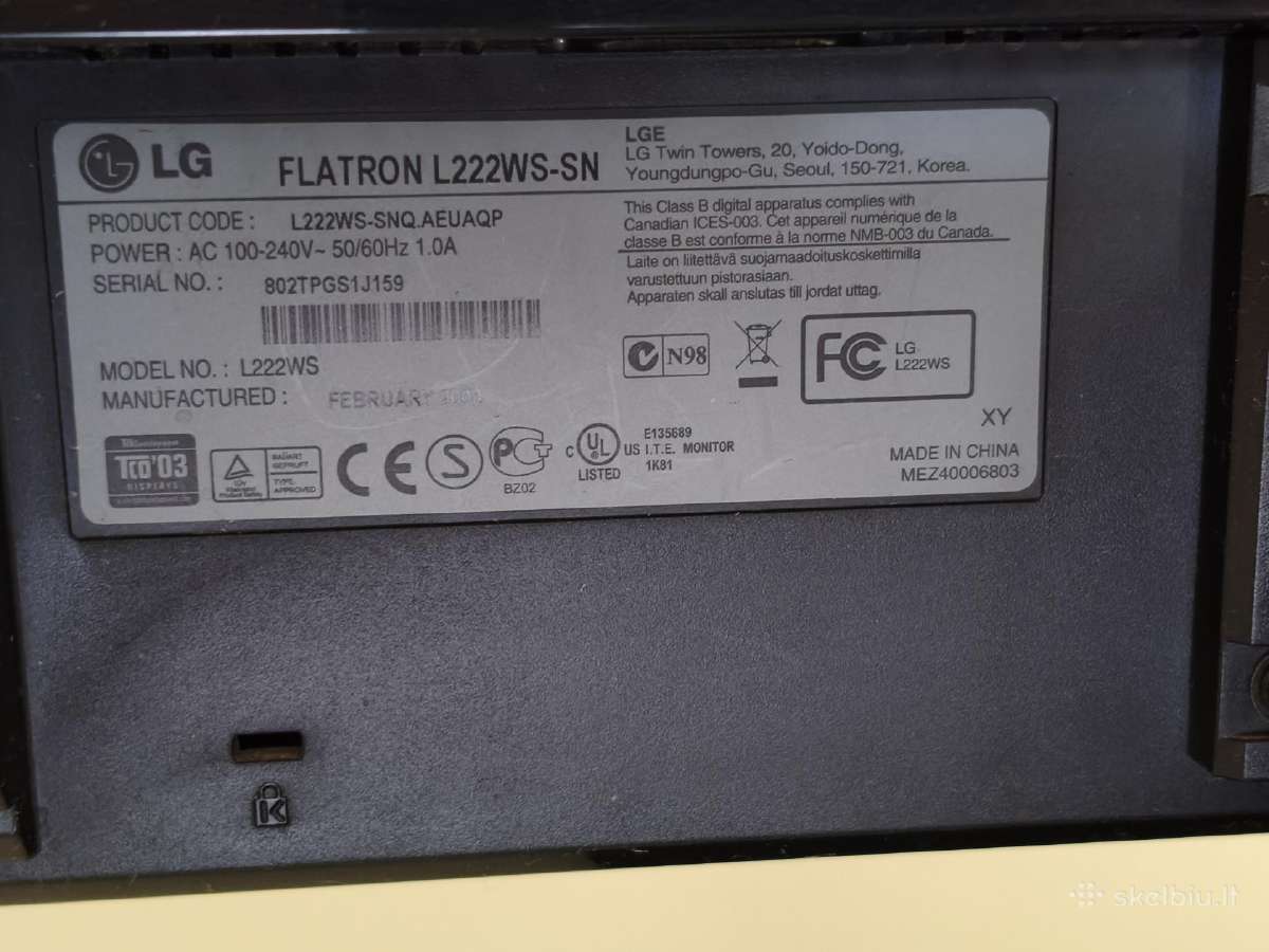 LG monitorius su Hdmi 22 coliai - nuotraukos Nr. 6