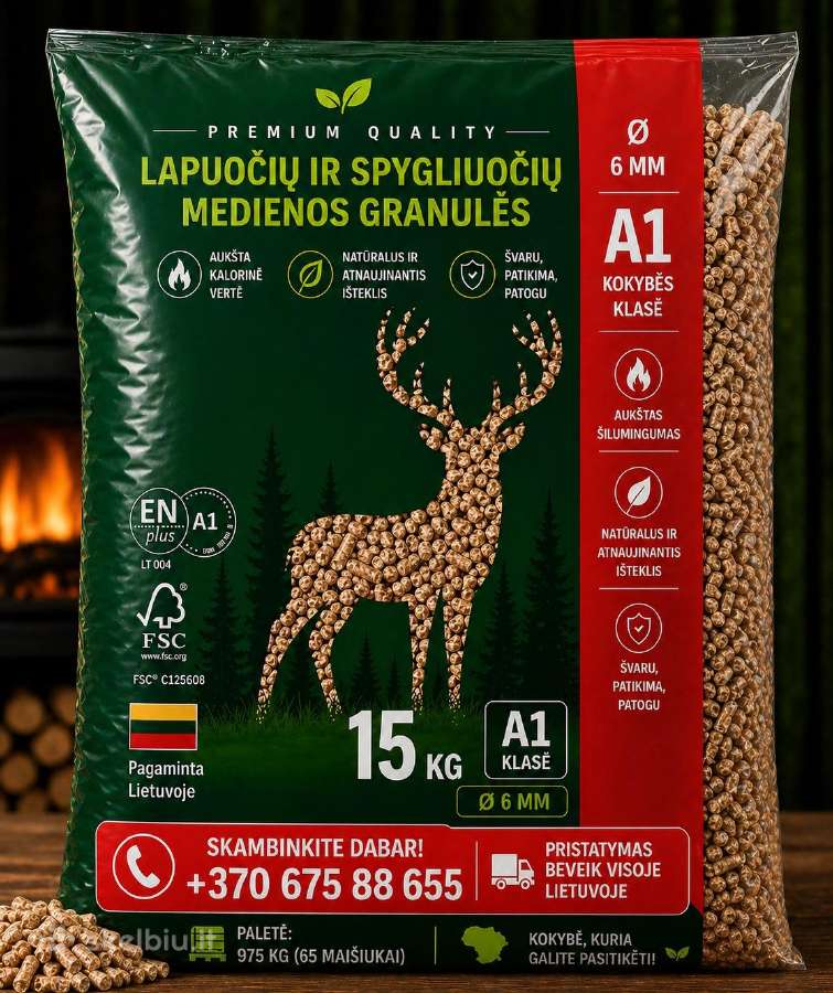 Sertifikuotos ir kokybiškos Granulės 340€