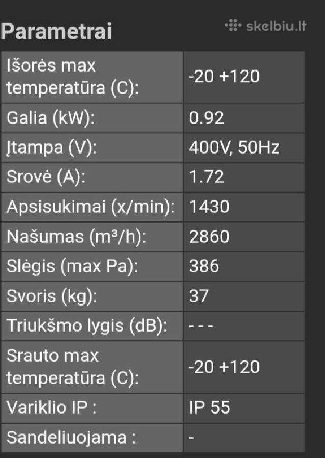 Virtuvinis ventiliatorius - nuotraukos Nr. 2