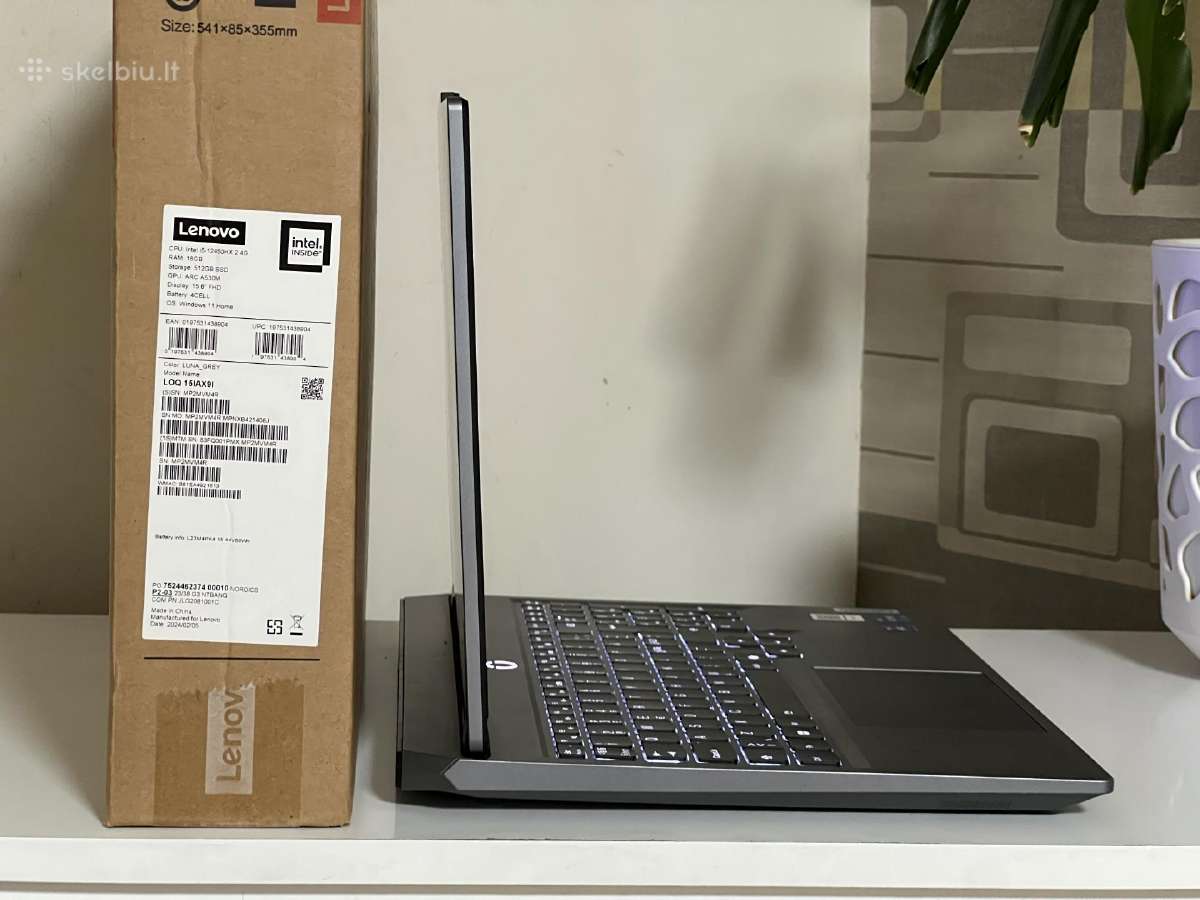 Parduodamas Lenovo Loq su Arc A530m, I5-12hx. - nuotraukos Nr. 5