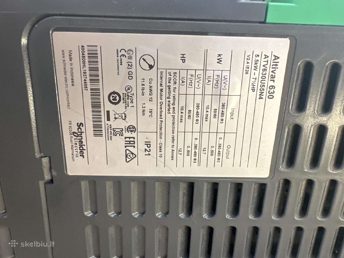 Schneider Electric Altivar 630 Atv630u55n4 dažnio - nuotraukos Nr. 3