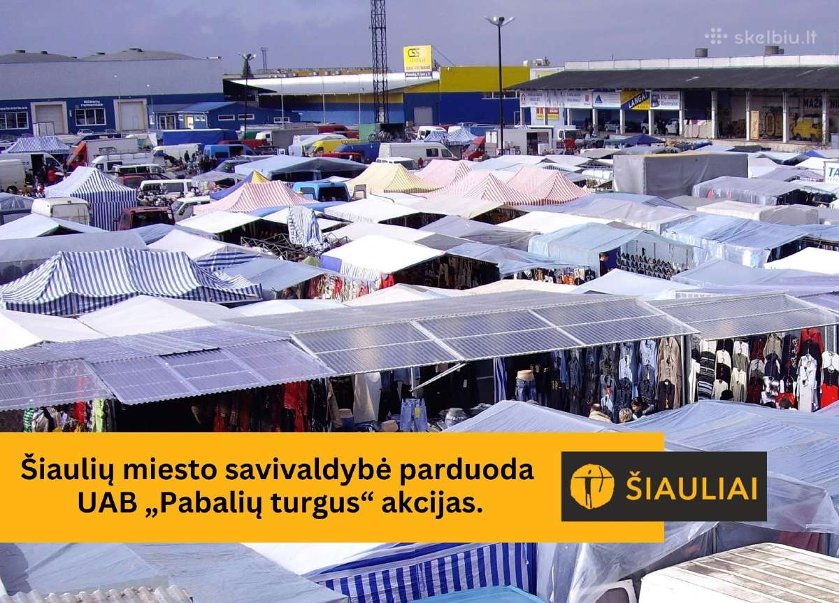 Parduodamos 100 proc. UAB "Pabalių turgus" akcijos