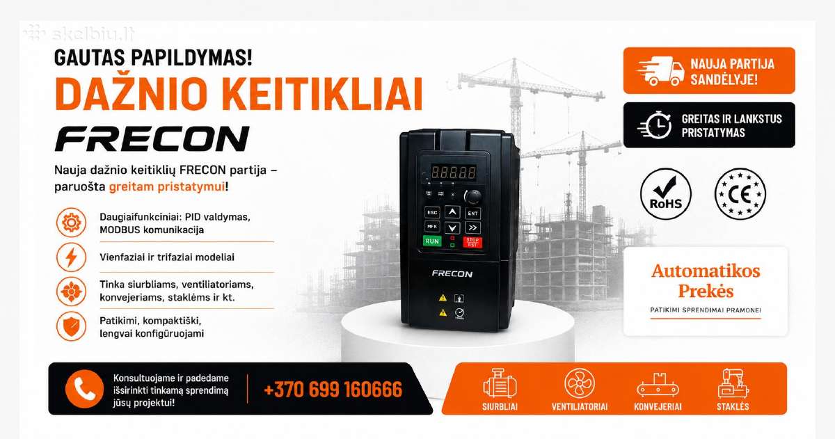 Dažnio keitikliai.dažnio keitiklis. 220v. 380v.