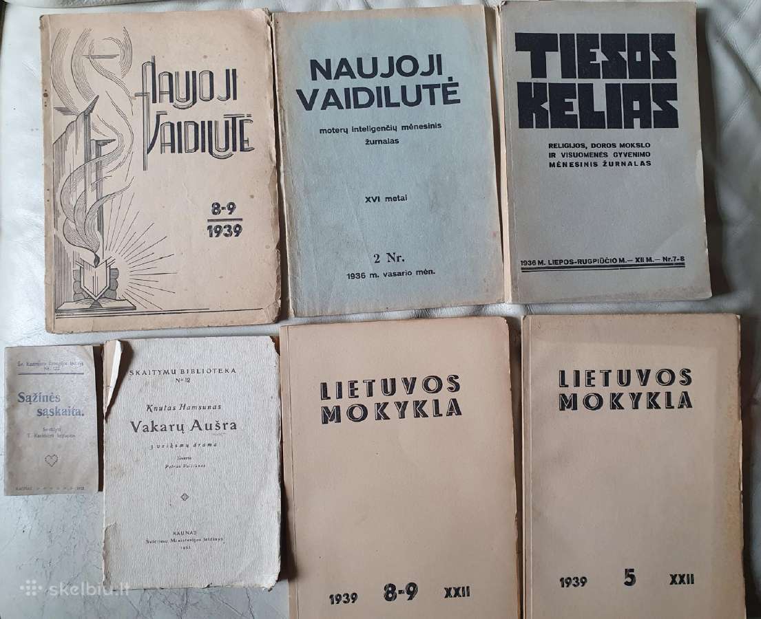 1922-1941 m. knygos ir žurnalai
