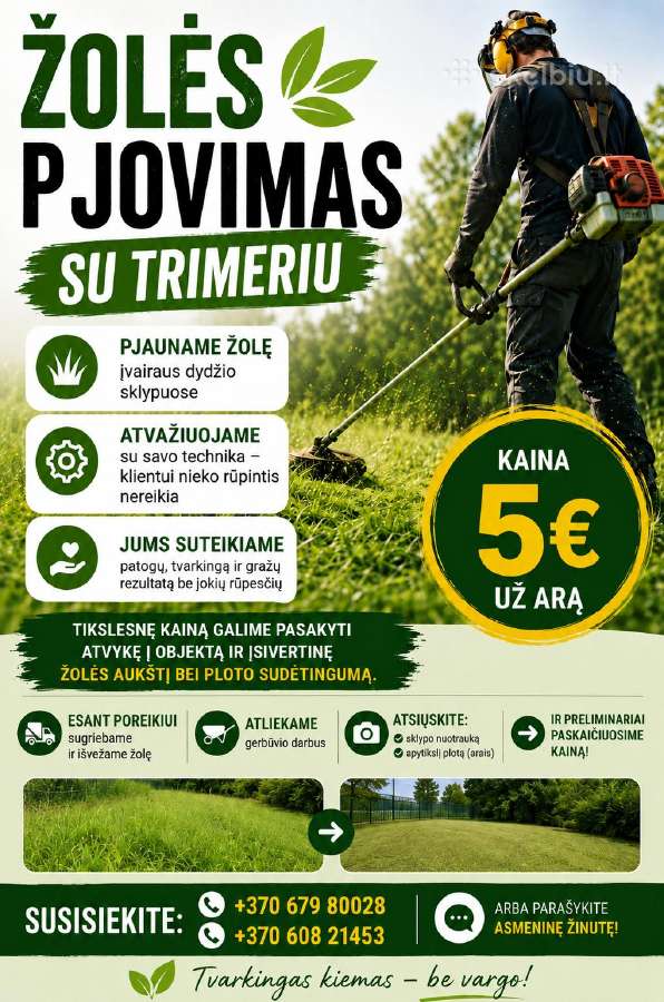 !Tvarkingas kiemas be vargo!