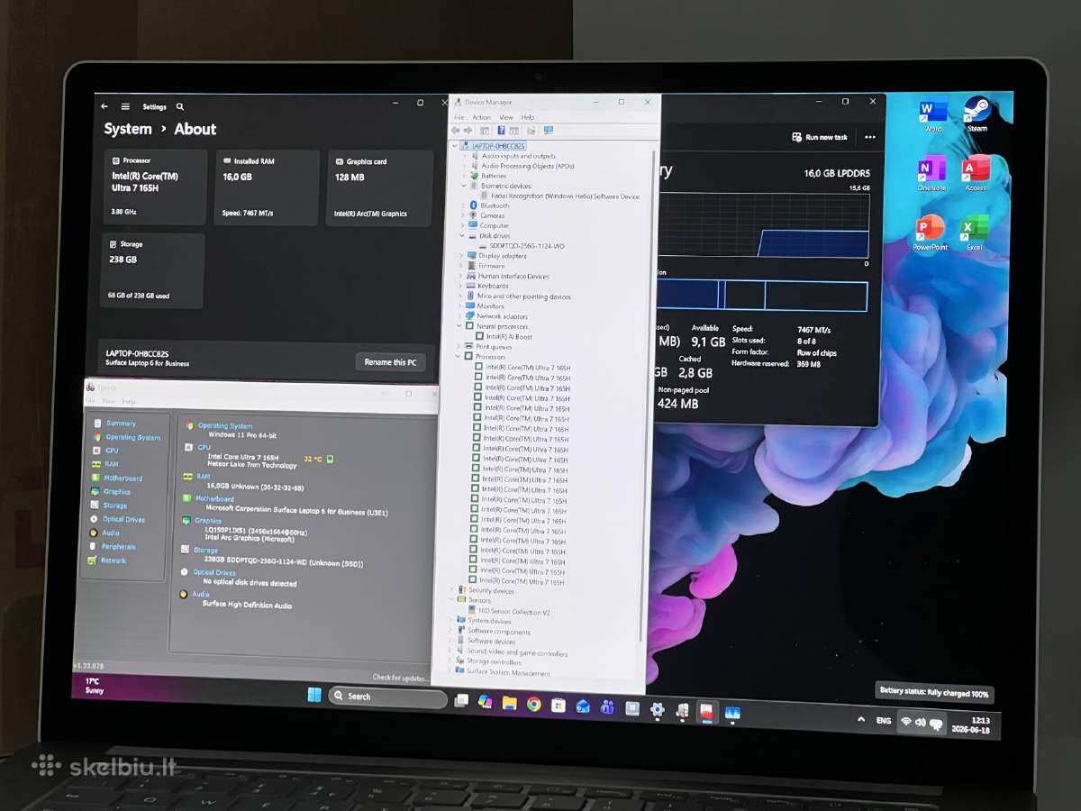 Parduodamas Surface Laptop 6 su 15.3 Qhd, Ultra 7. - nuotraukos Nr. 8