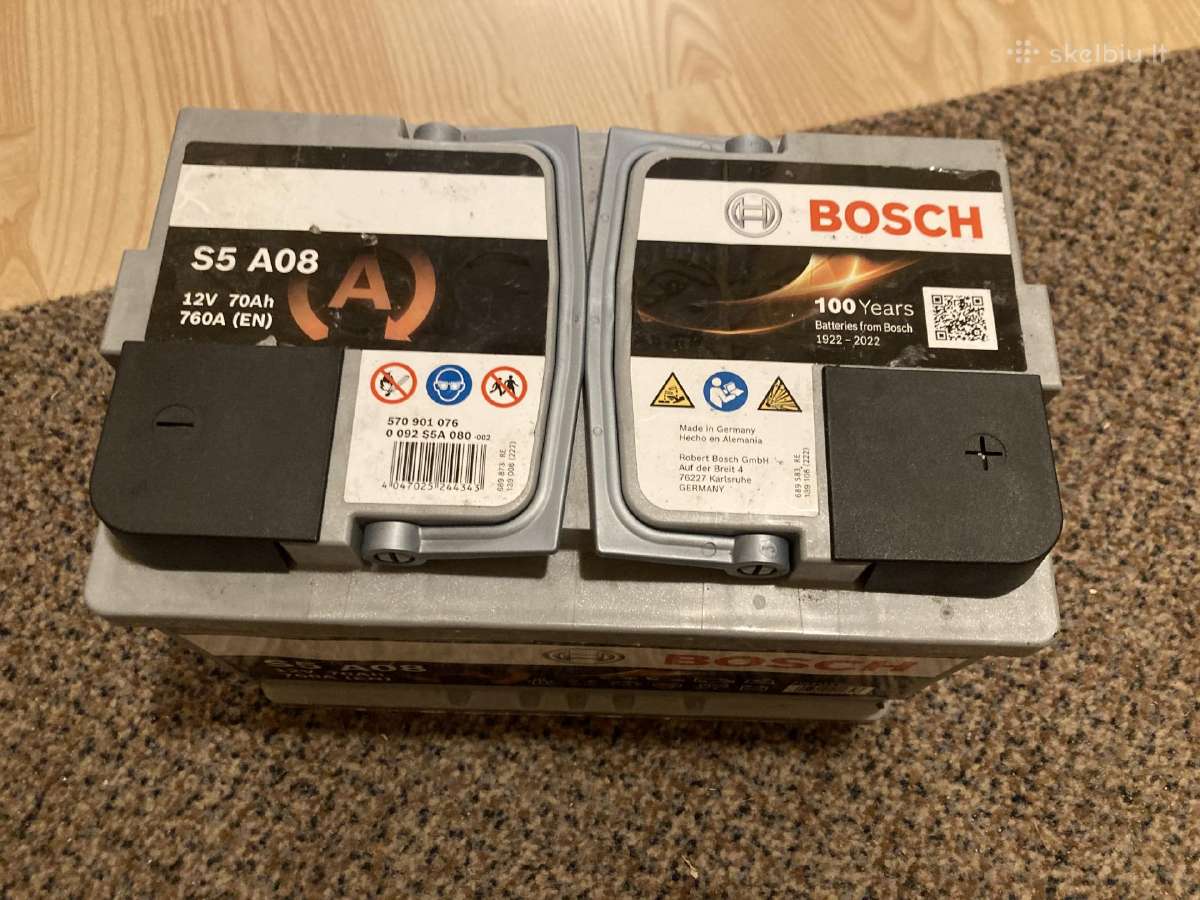 Bosch S5 A08 760a 70ah 12v Agm - nuotraukos Nr. 2