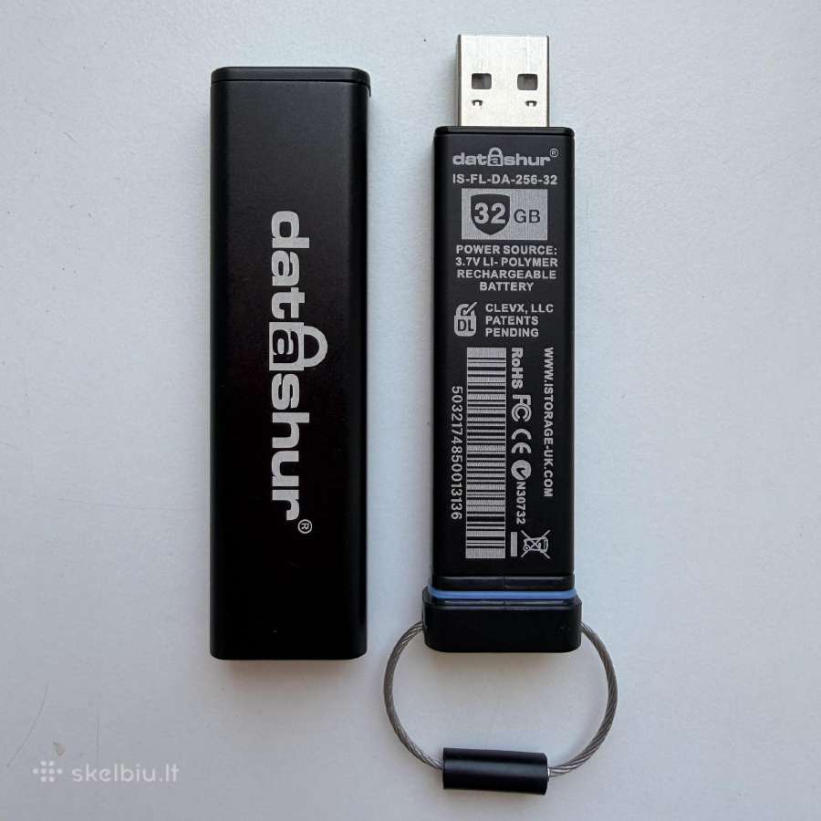 Istorage datashur 32gb Usb raktas su Pin - nuotraukos Nr. 2