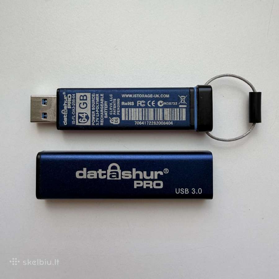 Istorage datashur Pro 64gb Usb laikmena su Pin - nuotraukos Nr. 2