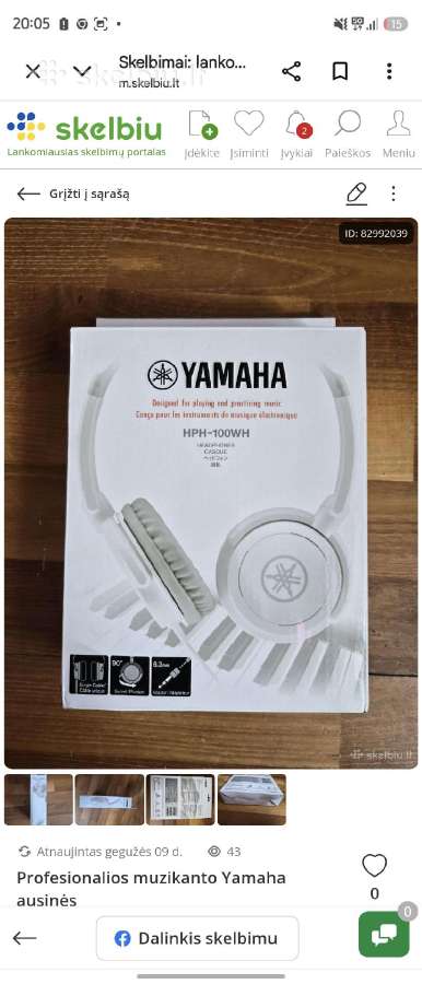 Profesionalios muzikanto Yamaha ausinės - nuotraukos Nr. 5
