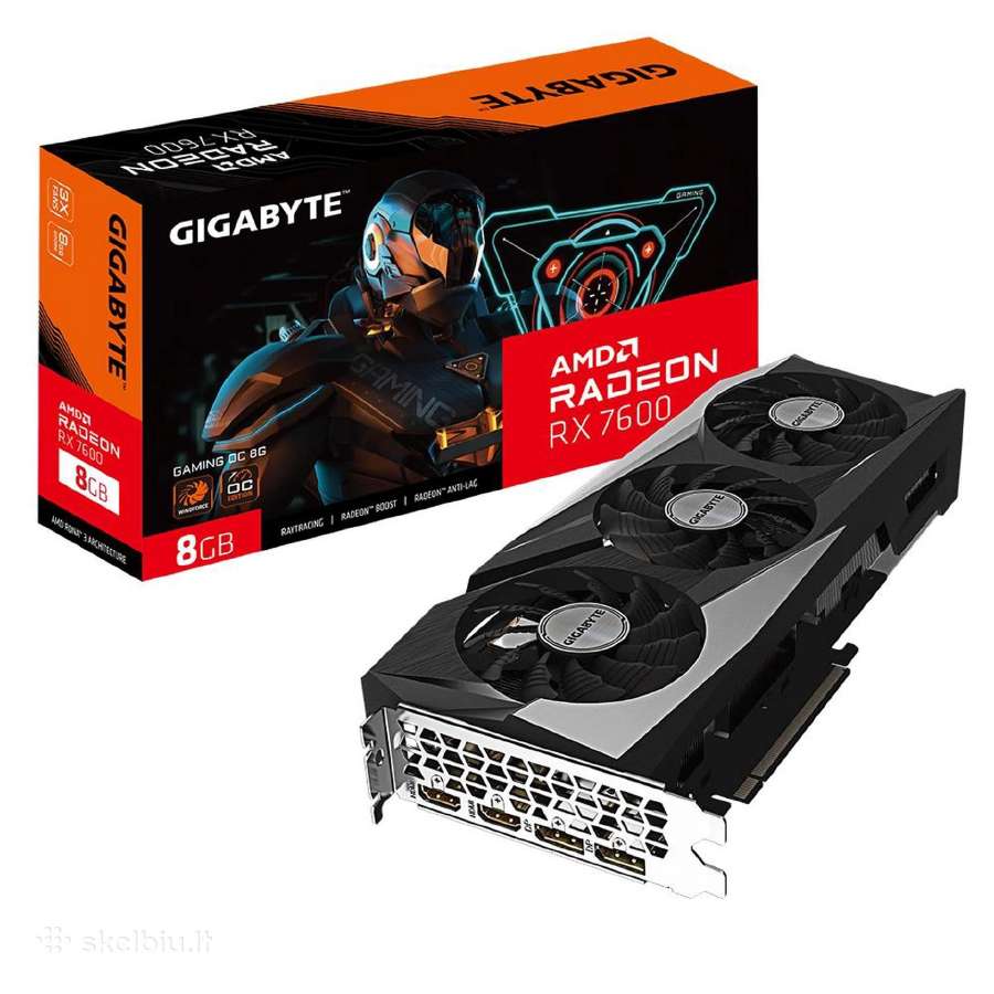 Gigabyte Amd Radeon Rx 7600 Gv-r76gaming Oc-8gd